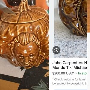 Brown Ceramic Tiki Mug